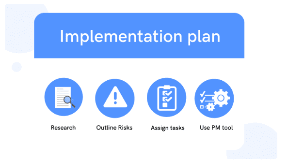 Creating an implementation plan that outlines roles and responsibilities